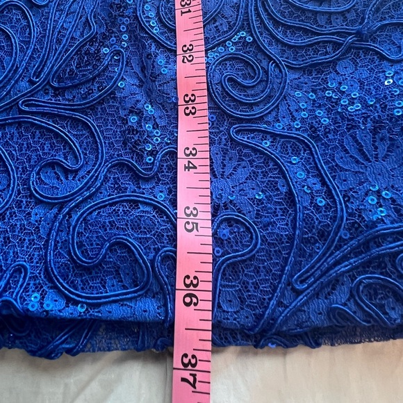 Badgley Mischka sequin sleeveless embroidered dress Size 8. NWOT - Picture 6 of 12